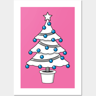 White Christmas Tree Posters and Art